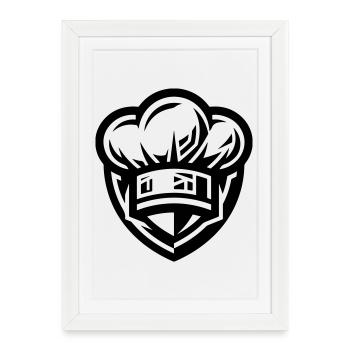 Chef's Hat Icon Cooking - Framed poster (27 × 37 cm) - white - Front