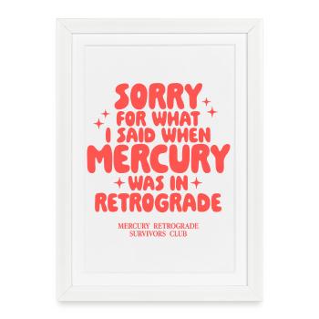 Conception de la Déclaration rétrograde de Mercure - Affiche encadrée (27 × 37 cm) - blanc - Devant