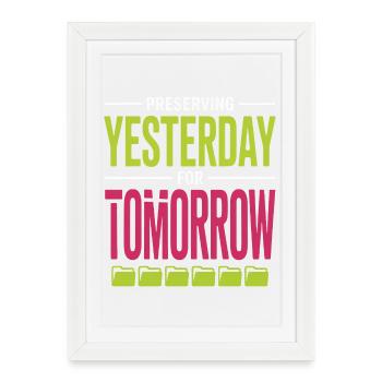 Préserver hier pour demain - Affiche encadrée (27 × 37 cm) - blanc - Devant
