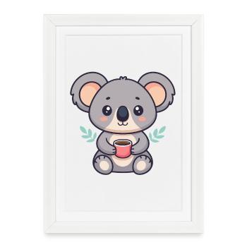 Koala Sweet Coffee - Framed poster (27 × 37 cm) - white - Front