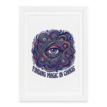Chaos magique - Affiche encadrée (27 × 37 cm) - blanc - Devant