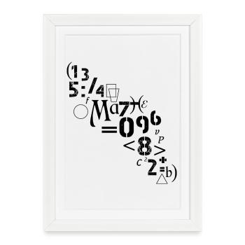 Math Mathematician Analyst Numbers Symbols - Framed poster (27 × 37 cm) - white - Front