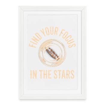 Trouvez votre attention dans les étoiles - Affiche encadrée (27 × 37 cm) - blanc - Devant