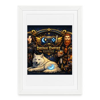 Gaming Banner Tee - Framed poster (27 × 37 cm) - white - Front