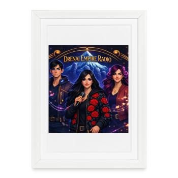 Radio Banner Tee - Framed poster (27 × 37 cm) - white - Front