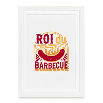 King of the barbecue - Framed poster (27 × 37 cm) - white - Front