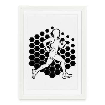 Marathon Running Gift Idea for Marathon Runners - Framed poster (27 × 37 cm) - white - Front