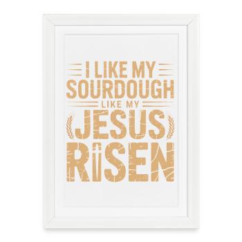 Levée au levain Pun Tee - Affiche encadrée (27 × 37 cm) - blanc - Devant