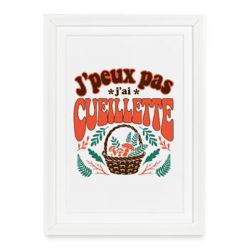 I can't I picked mushrooms - Framed poster (27 × 37 cm) - white - Front