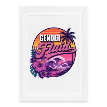 Pride Month LGBTQ -  Gender Fluid - Framed poster (27 × 37 cm) - white - Front