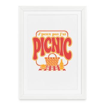 J'ai Picnic - Affiche encadrée (27 × 37 cm) - blanc - Devant