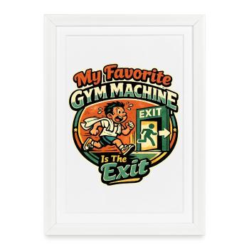 Ma sortie préférée de la salle de sport - Affiche encadrée (27 × 37 cm) - blanc - Devant