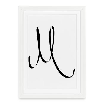 Letter M - Framed poster (27 × 37 cm) - white - Front