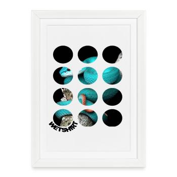 Serpent optical effect t-shirt design - Framed poster (27 × 37 cm) - white - Front