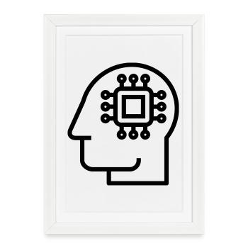 Ai, Artificial Intelligence, AI Technology - Framed poster (27 × 37 cm) - white - Front