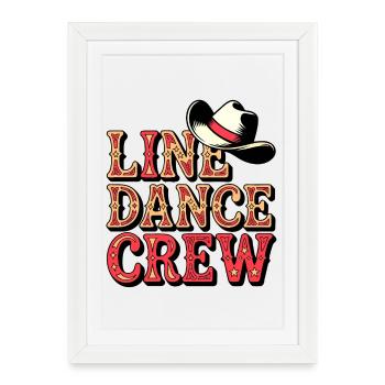 Line Dance Group - Framed poster (27 × 37 cm) - white - Front