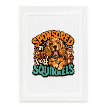 English Cocker Spaniel - Framed poster (27 × 37 cm) - white - Front