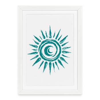 Sun Moon - Framed poster (27 × 37 cm) - white - Front