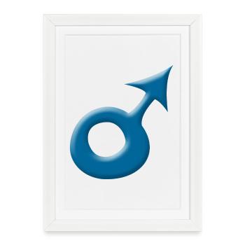 Garçon - Affiche encadrée (27 × 37 cm) - blanc - Devant