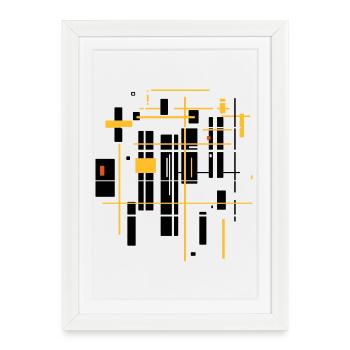 Architecture minimaliste - Affiche encadrée (27 × 37 cm) - blanc - Devant