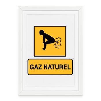 Gaz naturel - Affiche encadrée (27 × 37 cm) - blanc - Devant