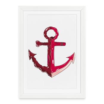 Ancre - Affiche encadrée (27 × 37 cm) - blanc - Devant