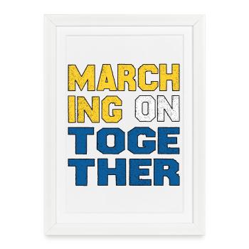 Marcher ensemble - Affiche encadrée (27 × 37 cm) - blanc - Devant