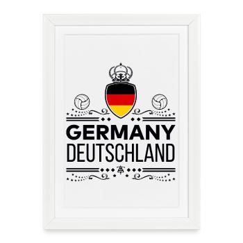 DEUTSCHLAND - Gerahmtes Poster (27 × 37 cm) - Weiß - Vorne