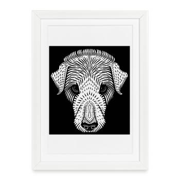 Border Terrier - Framed poster (27 × 37 cm) - white - Front