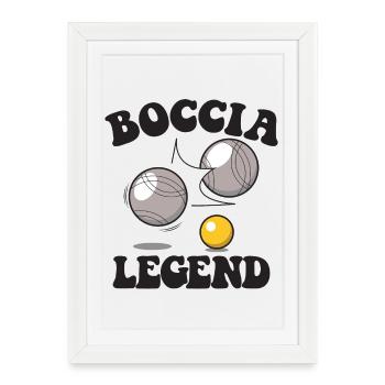 Boccia player Boccia ball and accessories Boccia - Framed poster (27 × 37 cm) - white - Front