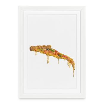 Cheese Ember Pizza Slice - Framed poster (27 × 37 cm) - white - Front