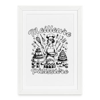 La meilleur pâtissière ! - Affiche encadrée (27 × 37 cm) - blanc - Devant