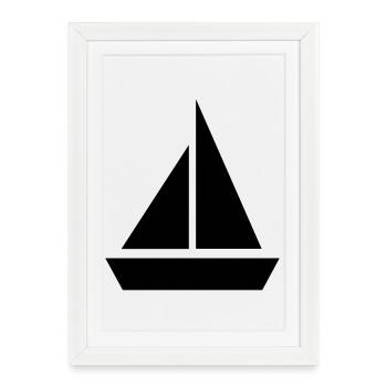 Oui, je suis un marin - Affiche encadrée (27 × 37 cm) - blanc - Devant