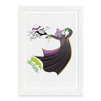 Halloween Ghost - Framed poster (27 × 37 cm) - white - Front