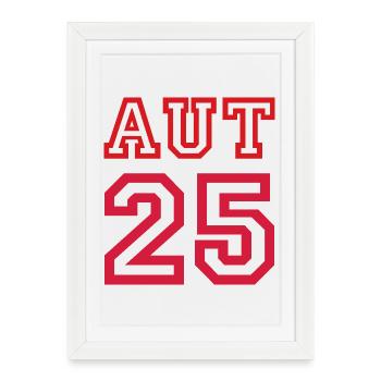 AUTRICHE - Affiche encadrée (27 × 37 cm) - blanc - Devant