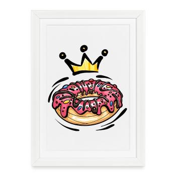 Couronne de beignets Candy Colorful - Affiche encadrée (27 × 37 cm) - blanc - Devant