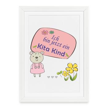 Kita Kind - Framed poster (27 × 37 cm) - white - Front