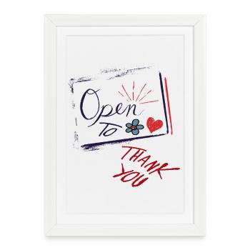Thank you Thank you - Framed poster (27 × 37 cm) - white - Front