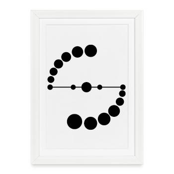 Cosmic DNA Spiral - Framed poster (27 × 37 cm) - white - Front