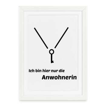 Resident - Framed poster (27 × 37 cm) - white - Front