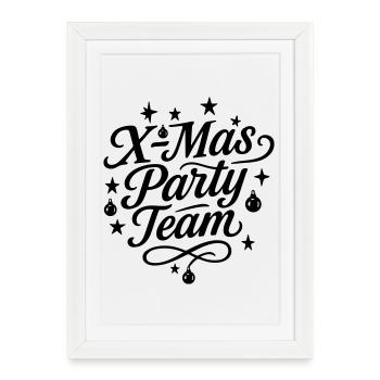 Équipe de Noël - Affiche encadrée (27 × 37 cm) - blanc - Devant