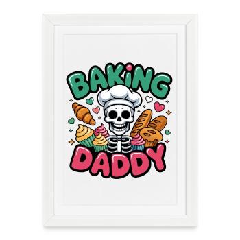 Cuisson de Daddy Skull Cook - Affiche encadrée (27 × 37 cm) - blanc - Devant