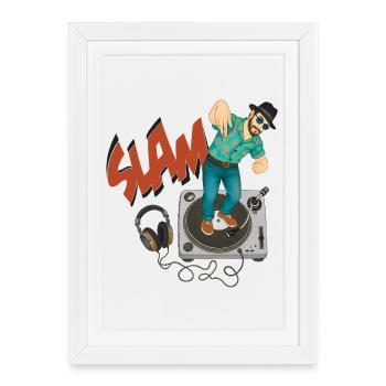 SLAM GUY - nice people - Affiche encadrée (27 × 37 cm) - blanc - Devant