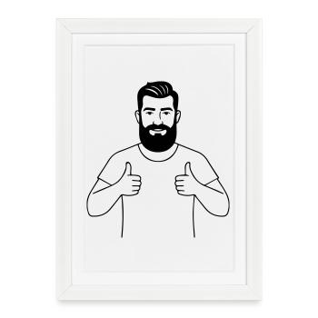 Dad gives the go-ahead - Framed poster (27 × 37 cm) - white - Front
