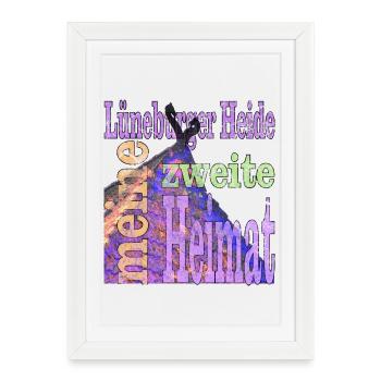 Lande de Lunebourg - Affiche encadrée (27 × 37 cm) - blanc - Devant