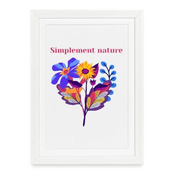 Nature Simplement - Affiche encadrée (27 × 37 cm) - blanc - Devant