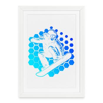 Snowboard style for every occasion - Framed poster (27 × 37 cm) - white - Front