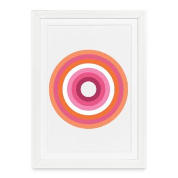 Palette Concentric Ring Lesbienne LGBTQ - Affiche encadrée (27 × 37 cm) - blanc - Devant