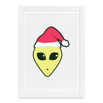 alien_santa - Framed poster (27 × 37 cm) - white - Front