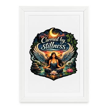 Carried by stillness - Framed poster (27 × 37 cm) - white - Front
